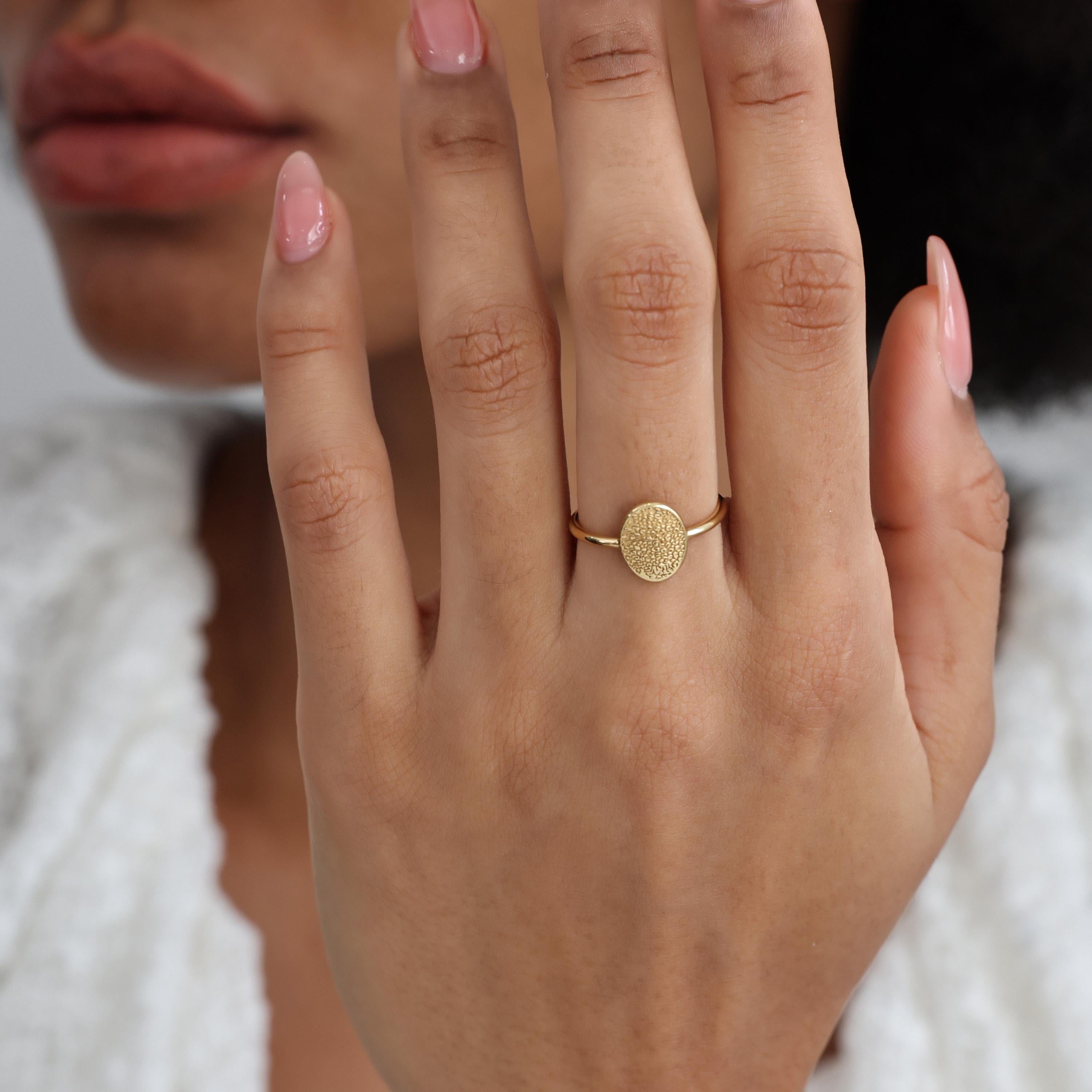 Detailed Oval Pet Nose Print Ring | Dog Nose Print Ring | Dog Paw Print Ring | Pet Memorial Gift | Gift For Her | Christmas Gifts