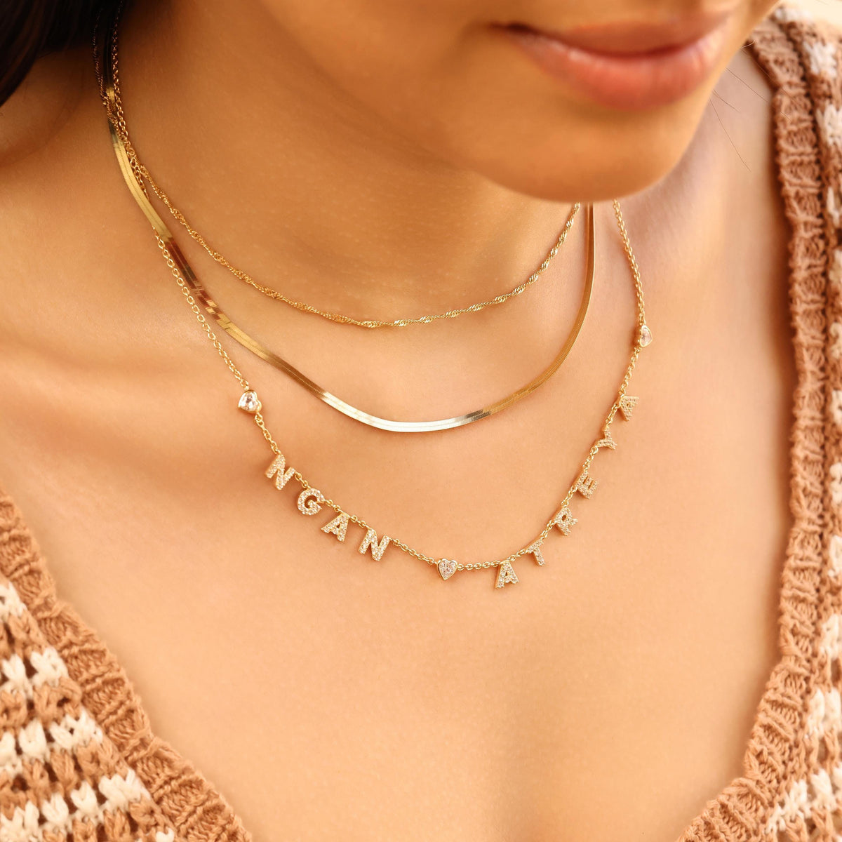 Pavé Name Necklace — photo 8