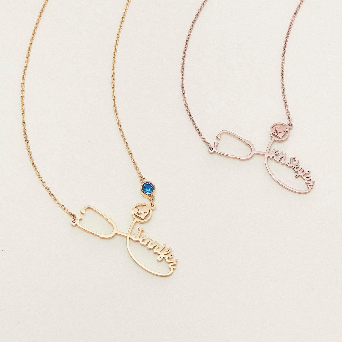 Stethoscope Name Necklace with Ball Chain — photo 11