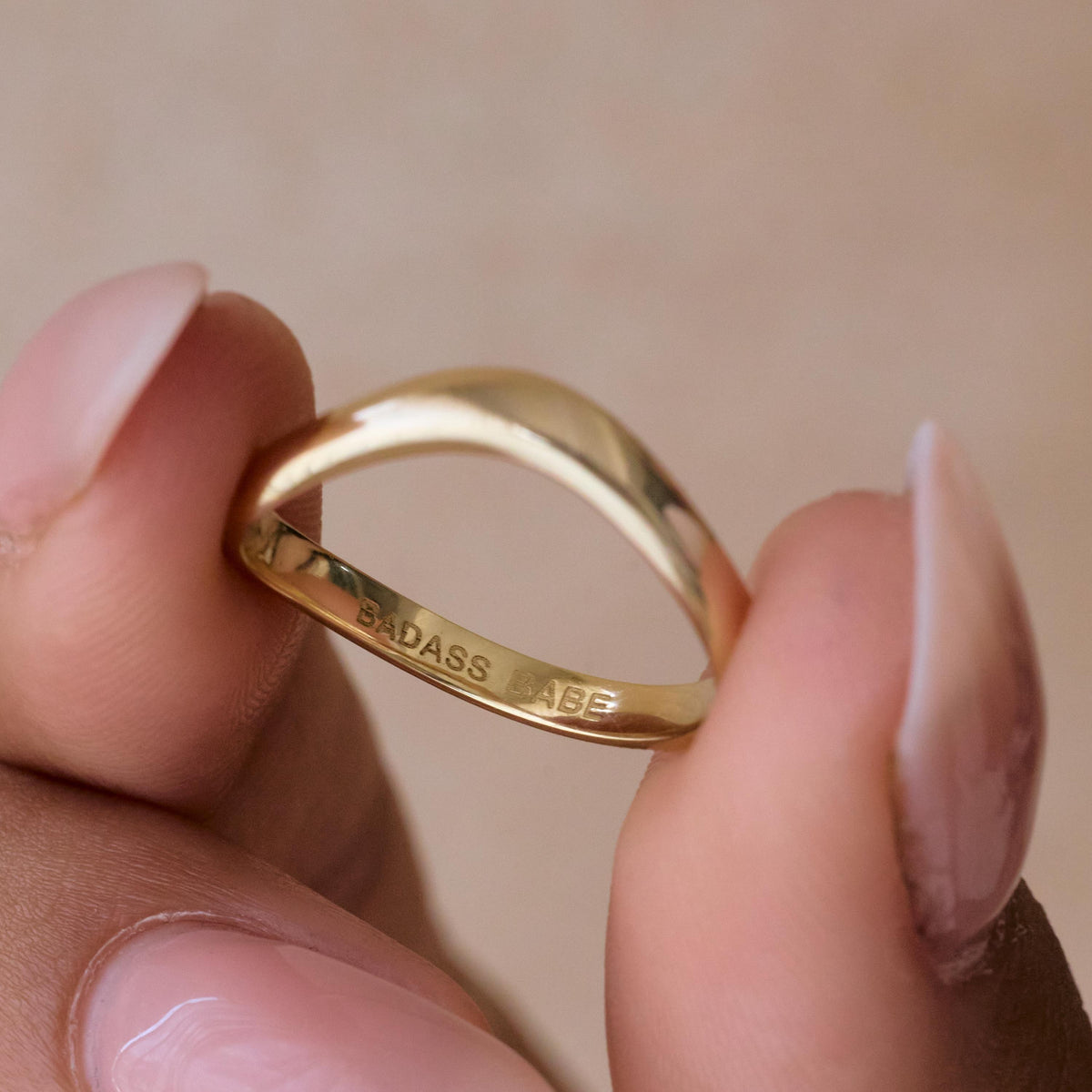 Secret Message Curve Ring — photo 6