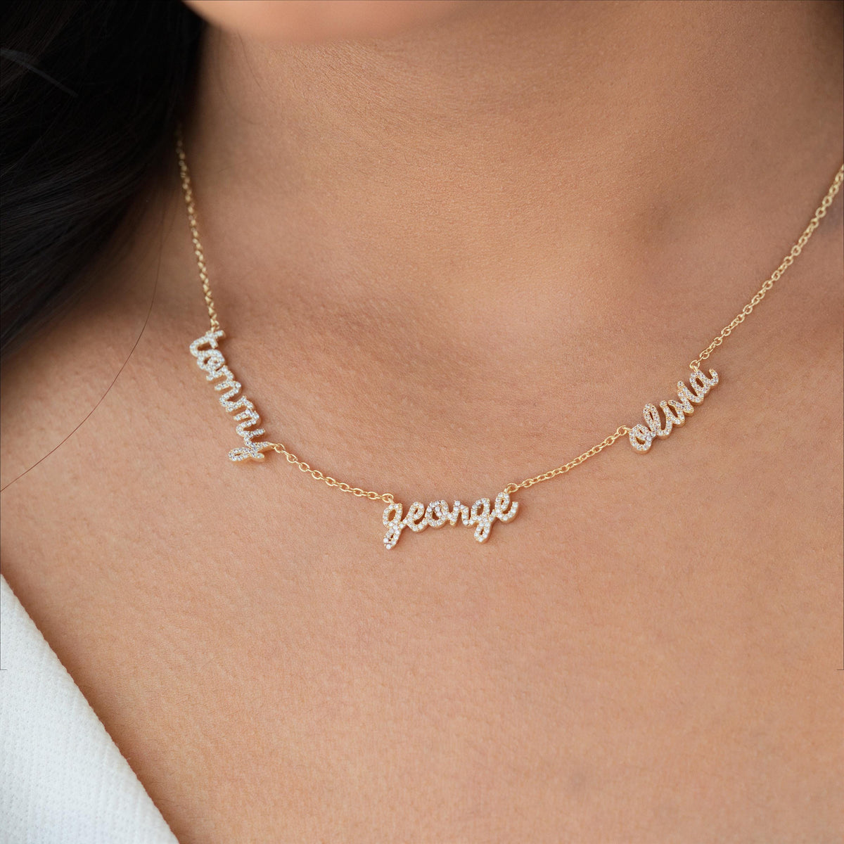 Multi Name Necklace, Cable Chain — photo 3