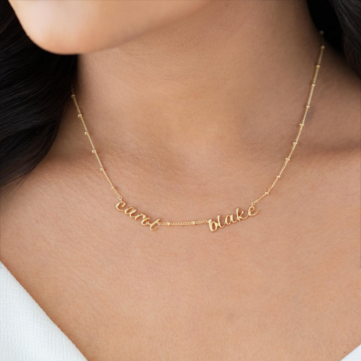 Double Name Necklace, Ball Chain — photo 2