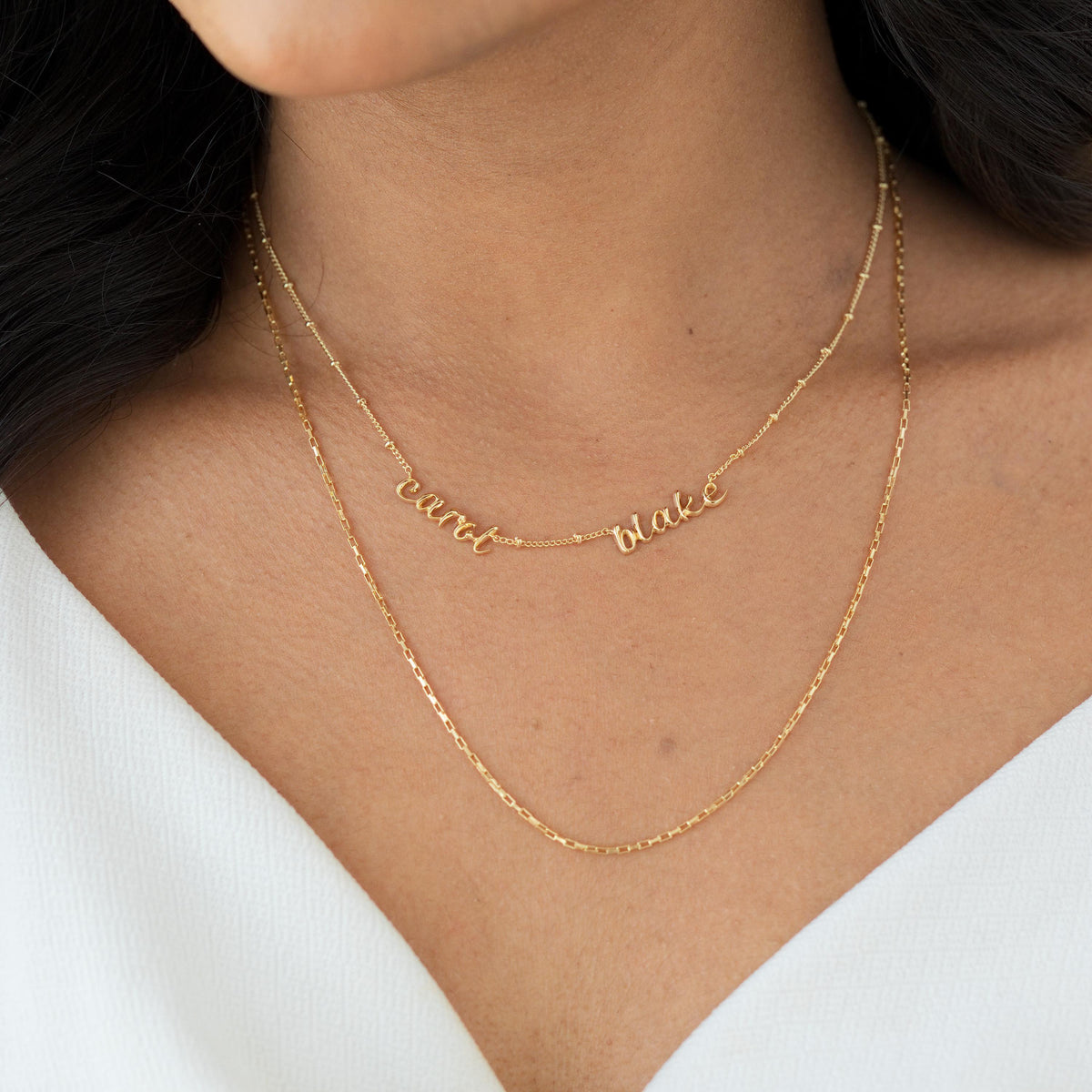 Double Name Necklace, Ball Chain — photo 3