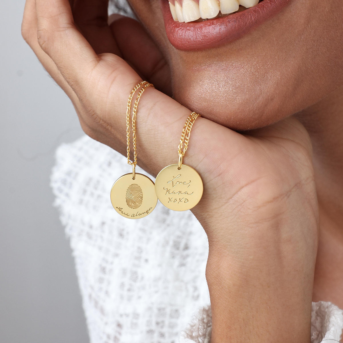 Handwriting Circle Necklace — photo 6