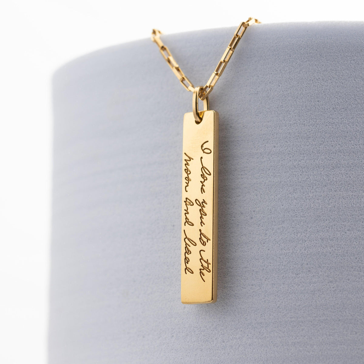 Handwriting Bar Necklace — photo 1