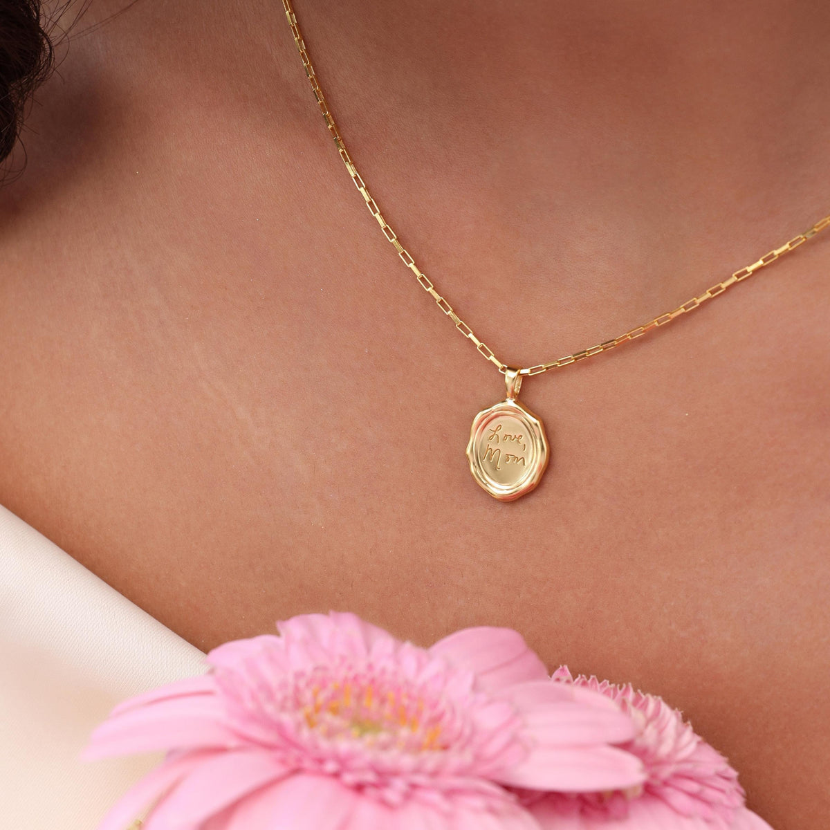 Oval Handwriting Pendant Necklace — photo 2