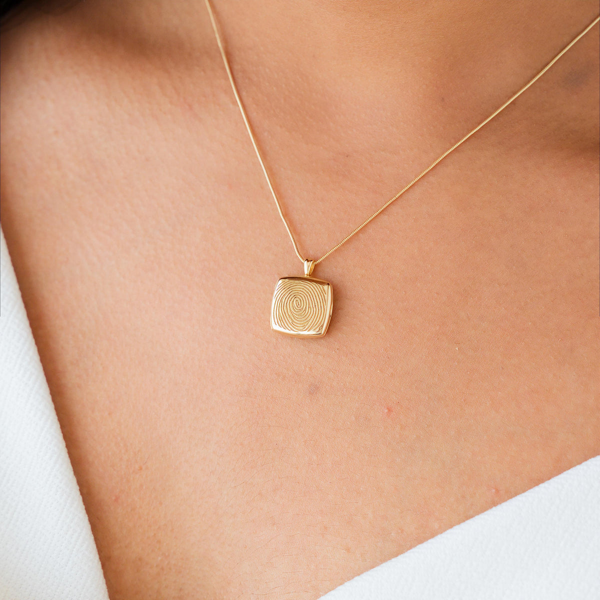 Monogram Square Locket Necklace — photo 7
