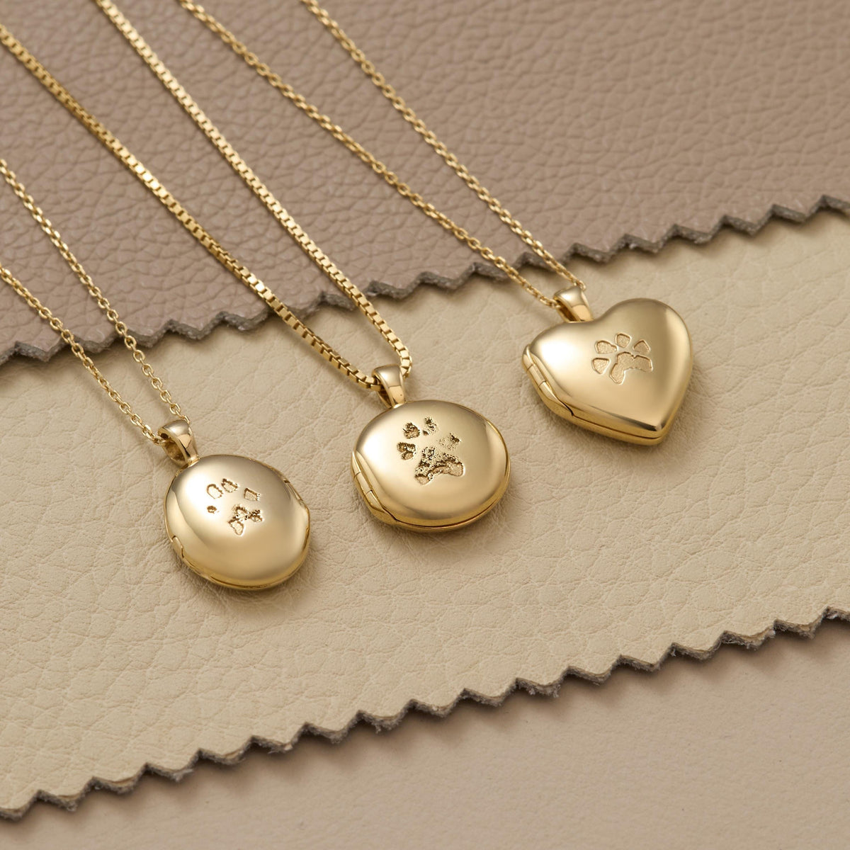 Paw Print Heart Locket Necklace — photo 2