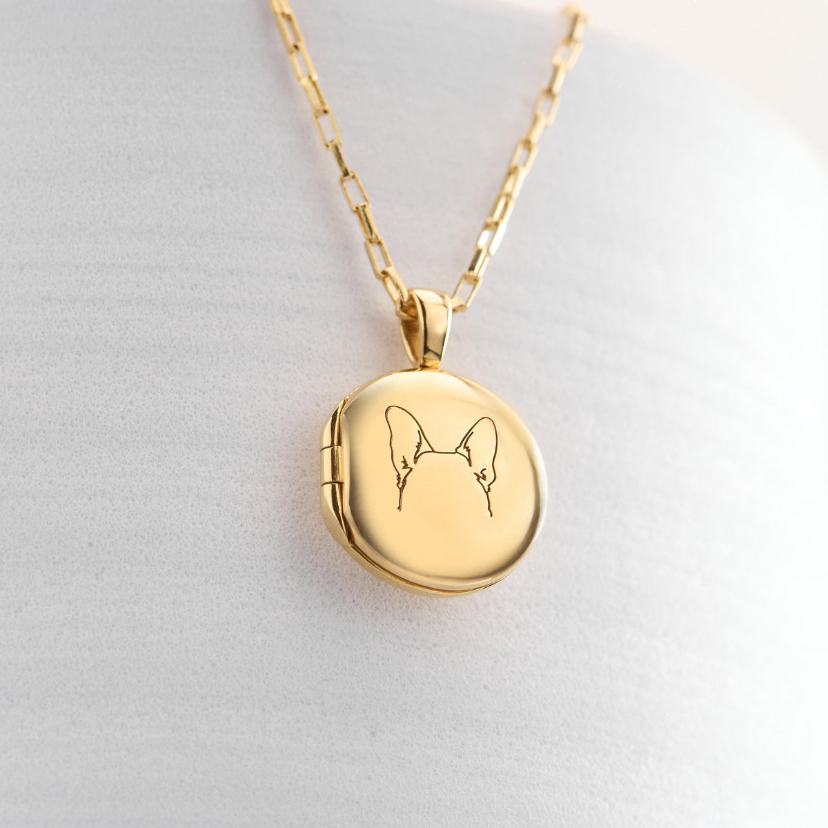 Paw Print Circle Locket Necklace — photo 1