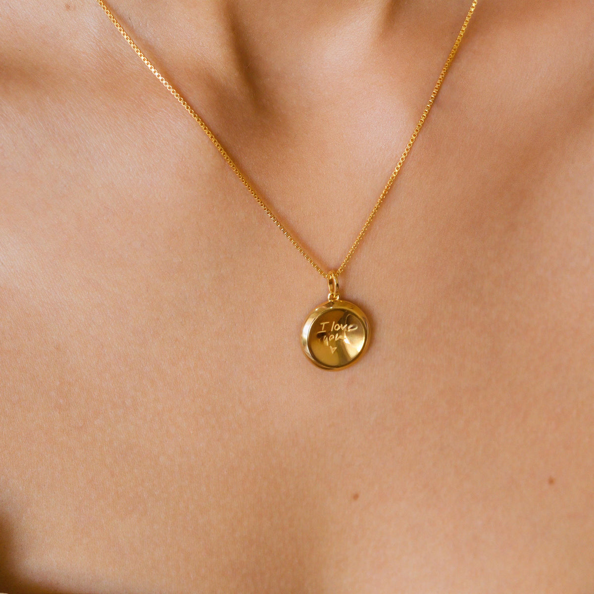 Circle Handwriting Pendant Necklace — photo 2