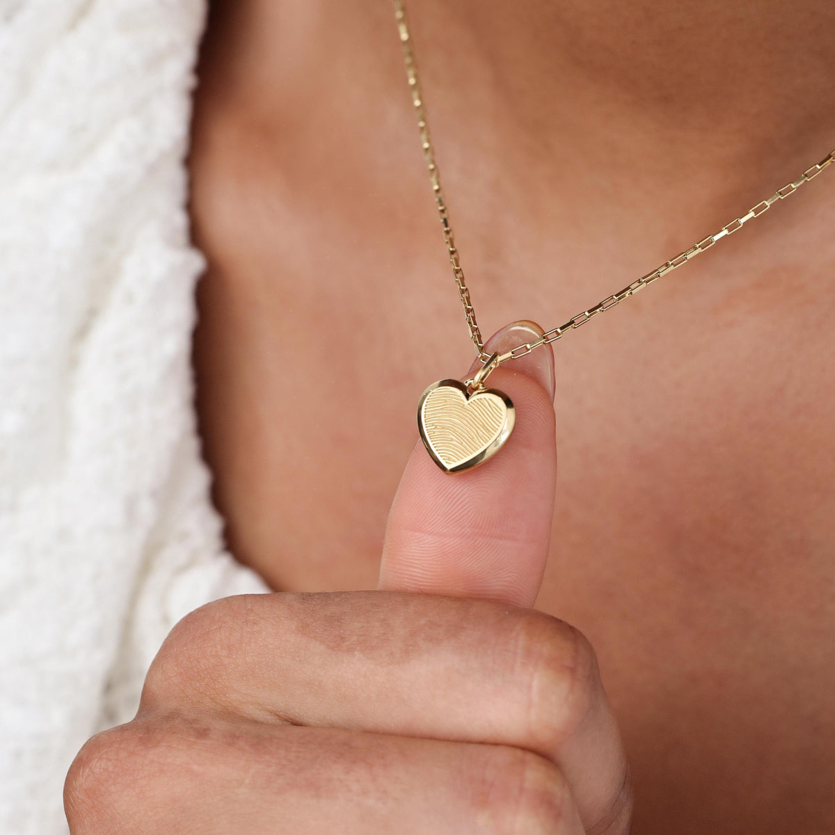 Fingerprint Heart Necklace — photo 1