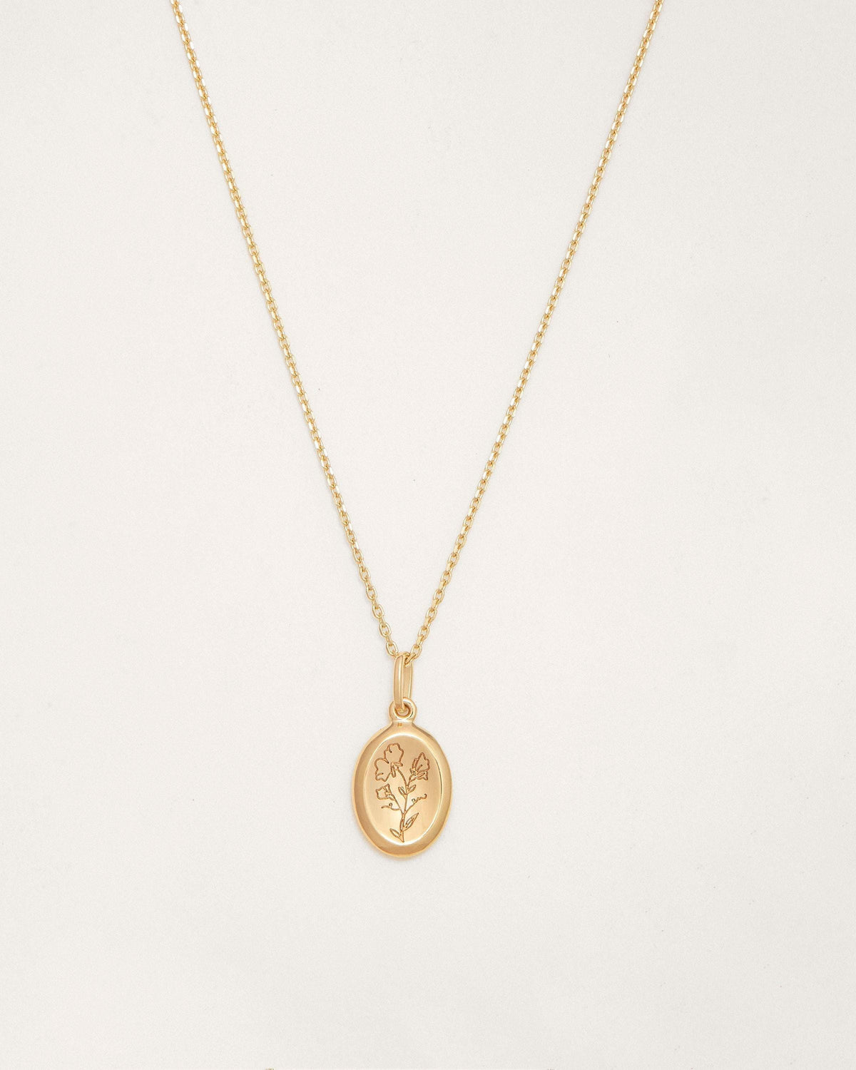 Birth Flower Worry Stone Necklace — photo 1