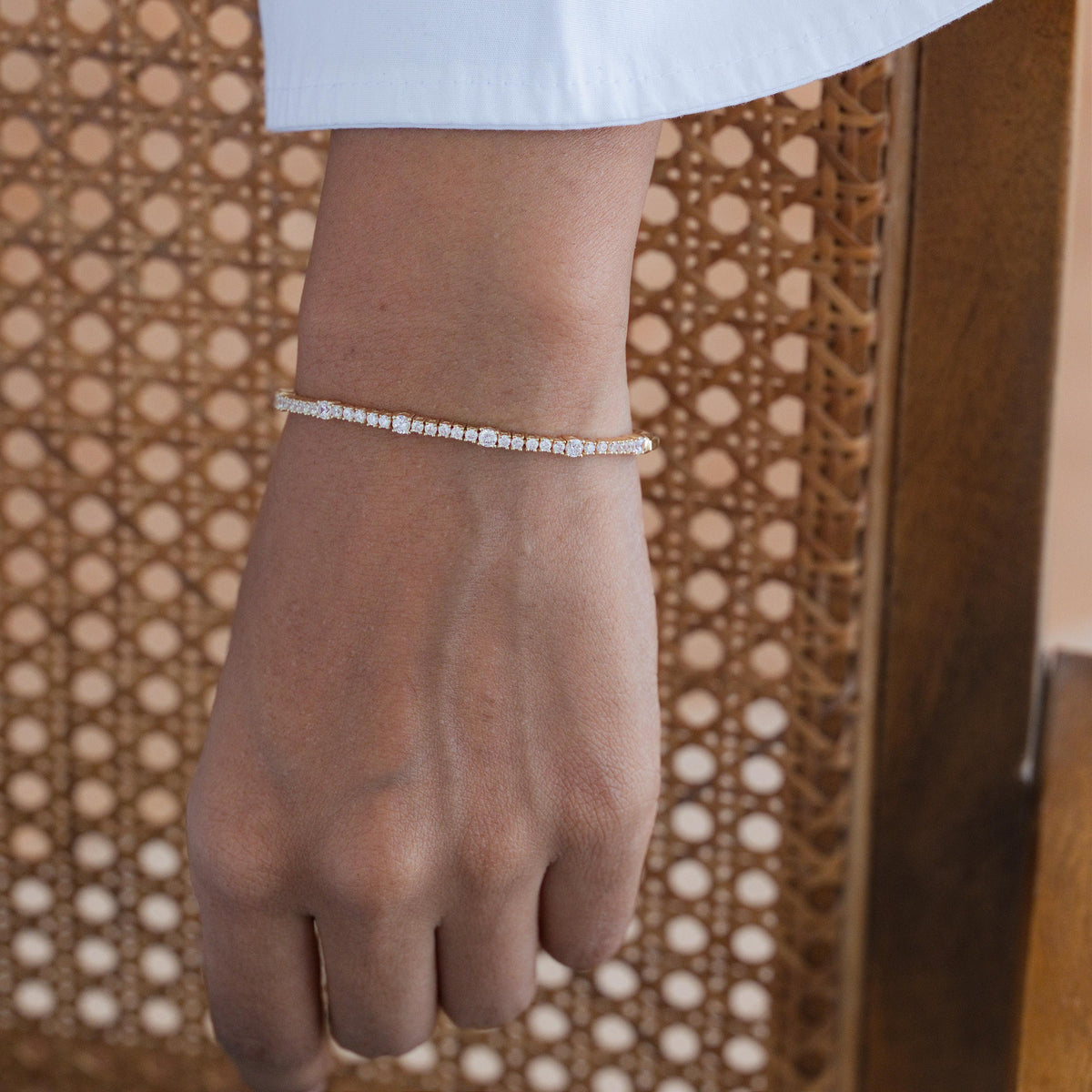 Half Tennis Half Collar Bracelet and Choker — photo 8