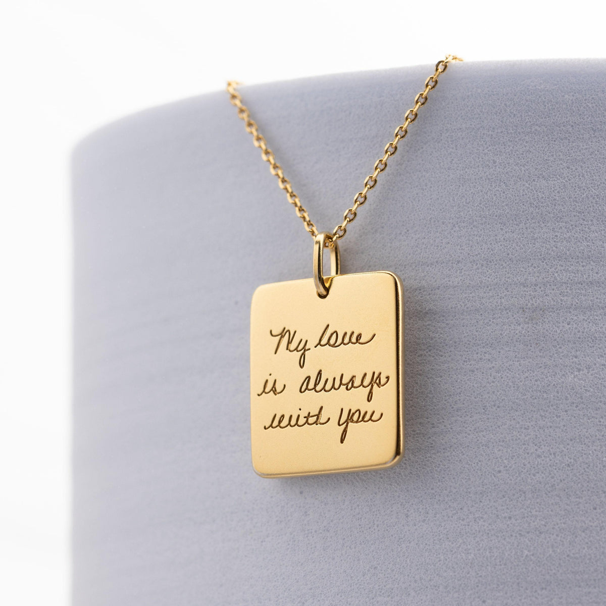 Handwriting Rectangle Necklace — photo 1