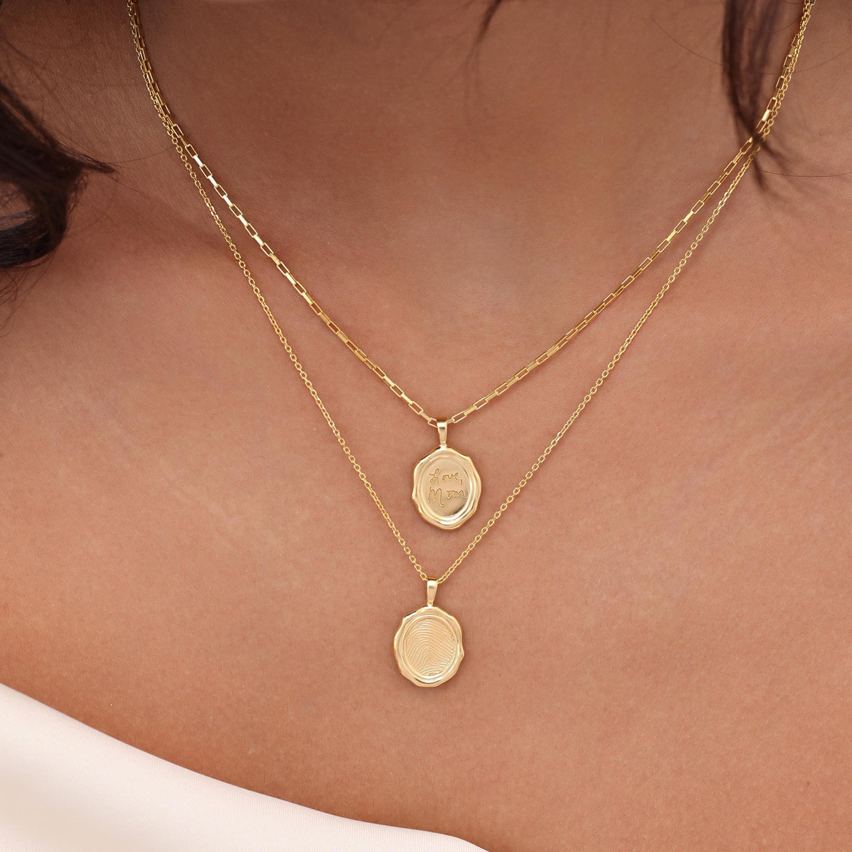 Oval Handwriting Pendant Necklace — photo 7