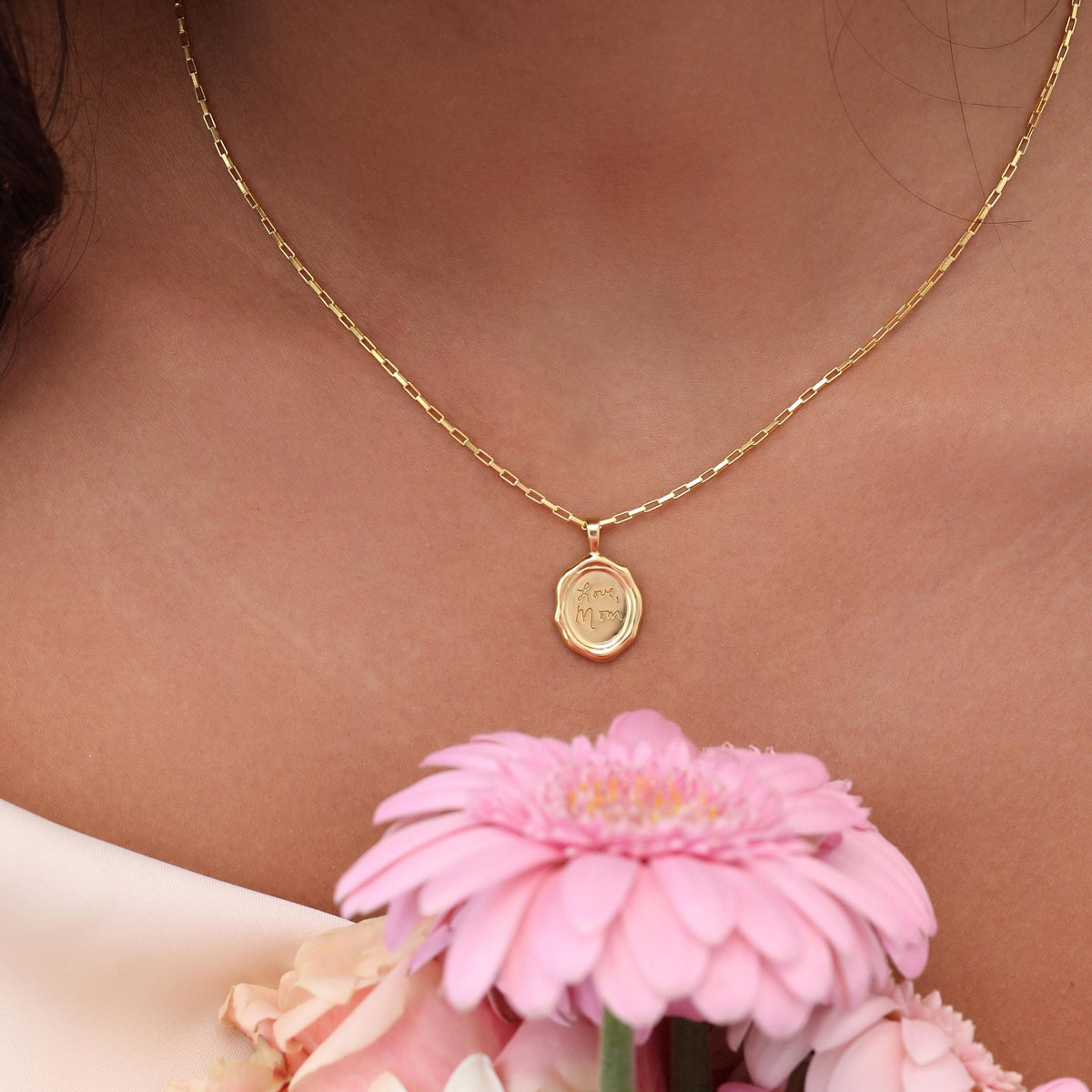 Oval Handwriting Pendant Necklace — photo 8