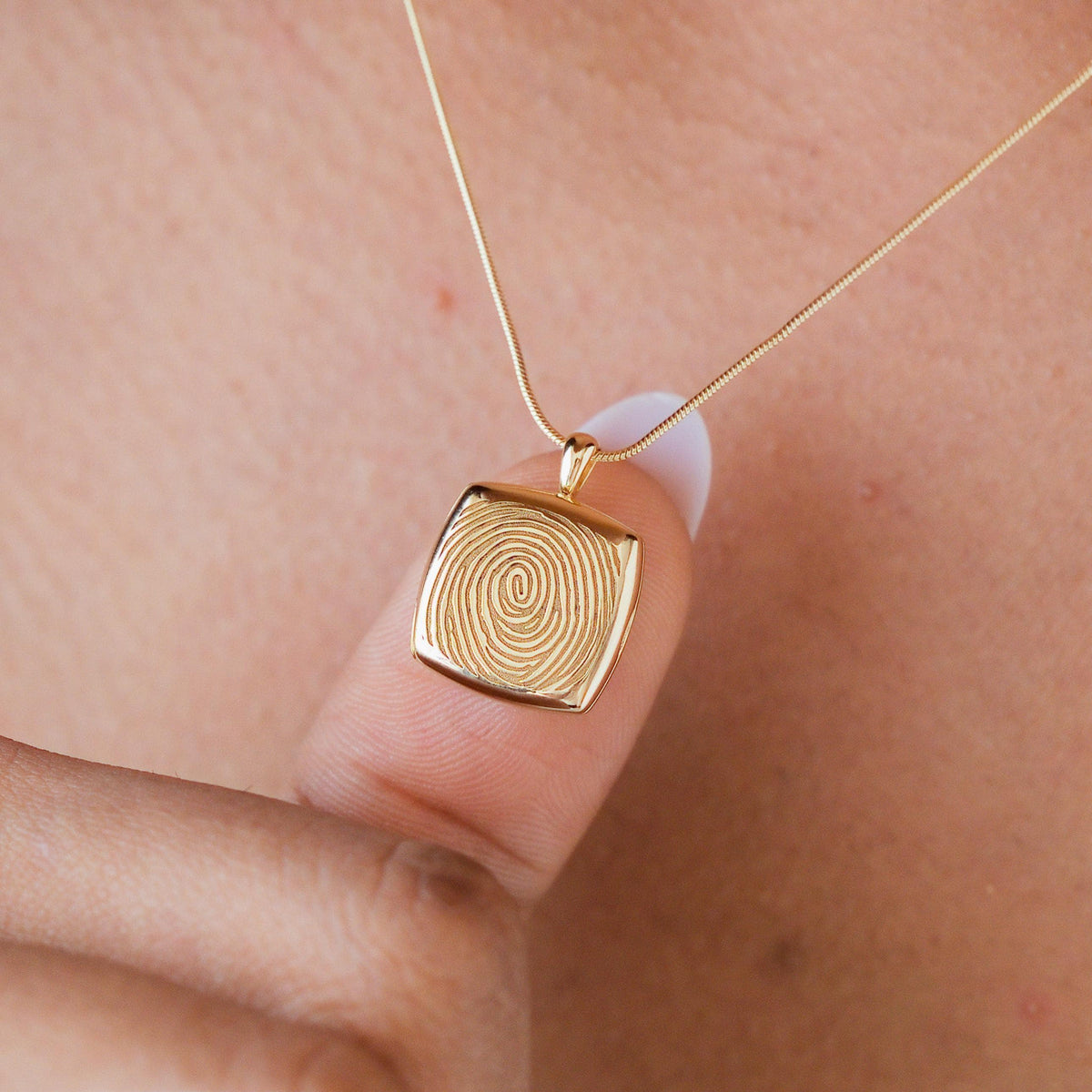 Monogram Square Locket Necklace — photo 1