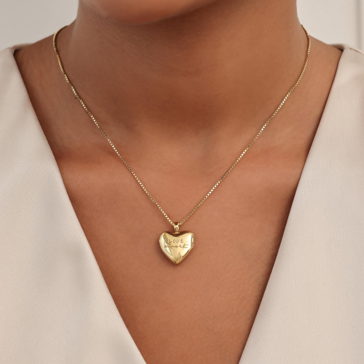 Handwriting Heart Locket Necklace — photo 8