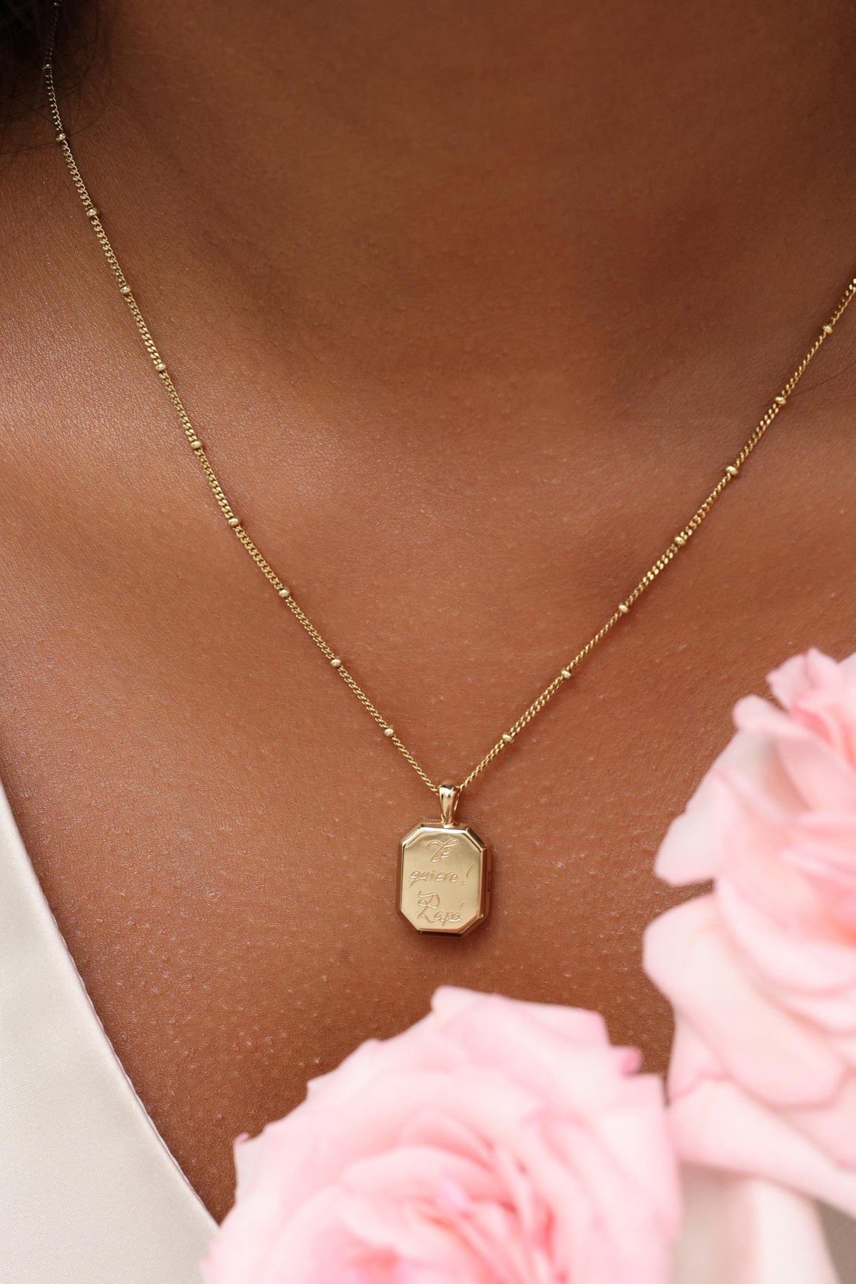 Handwriting Hexagon Locket Necklace — photo 8