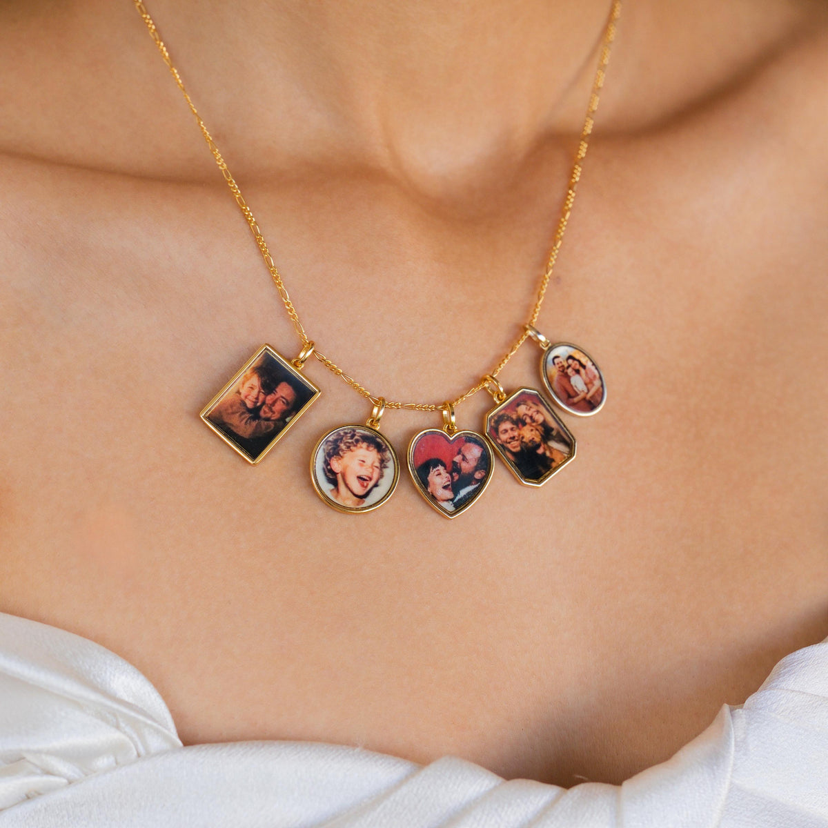 Hexagon Photo Frame Necklace — photo 4