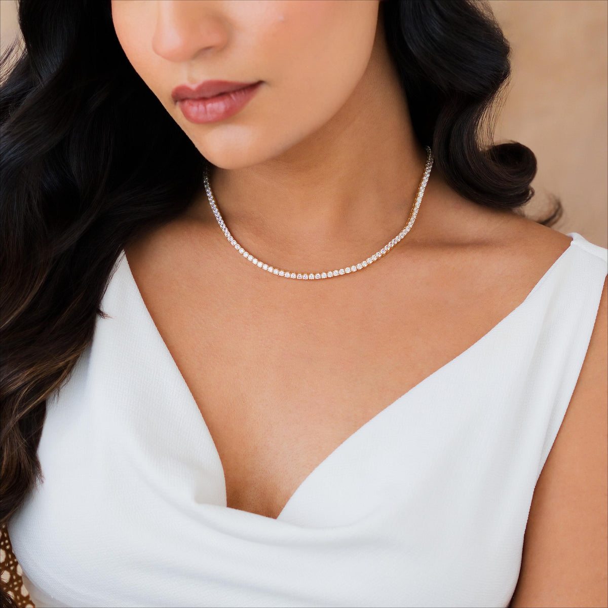 Prong Set Tennis Necklace