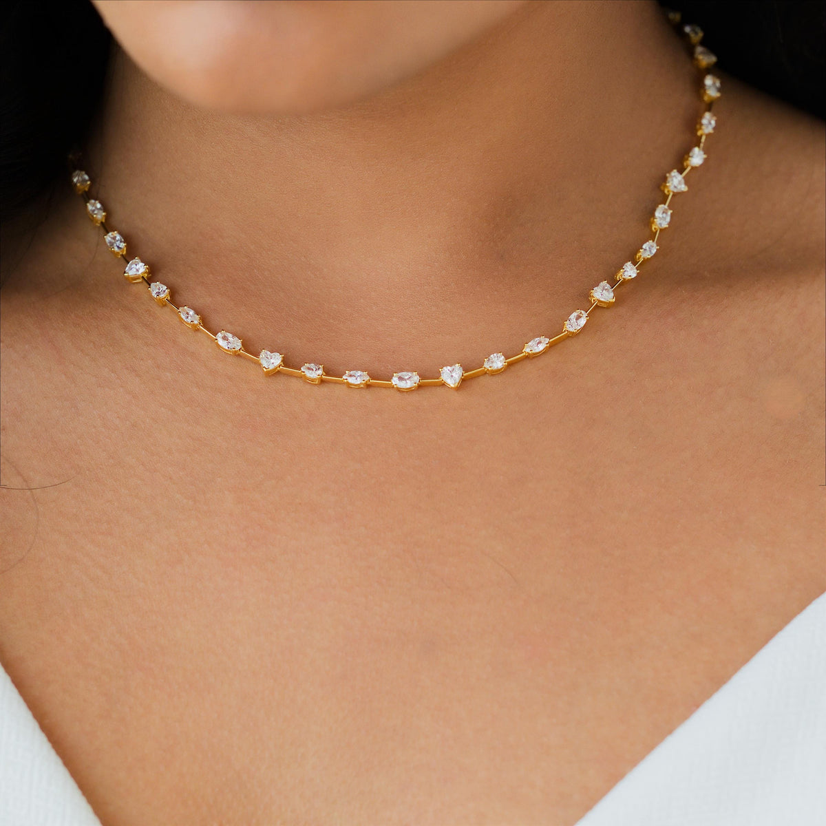 Multi-Shape Bolo Tennis Necklace