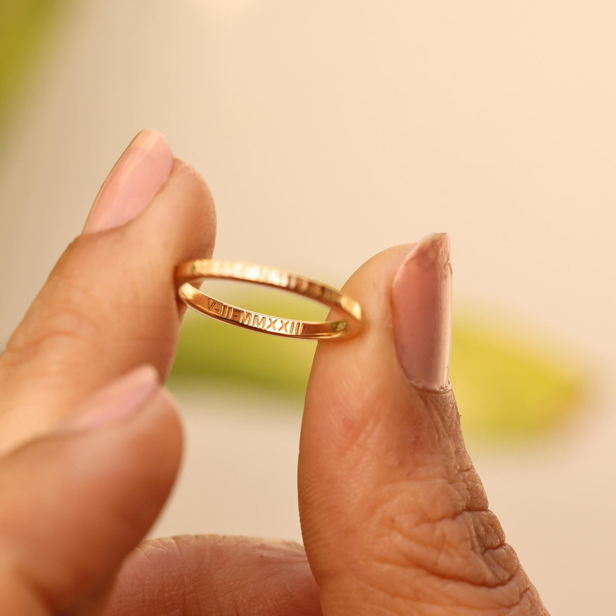 Personalized Engraved Stacking Band — photo 2