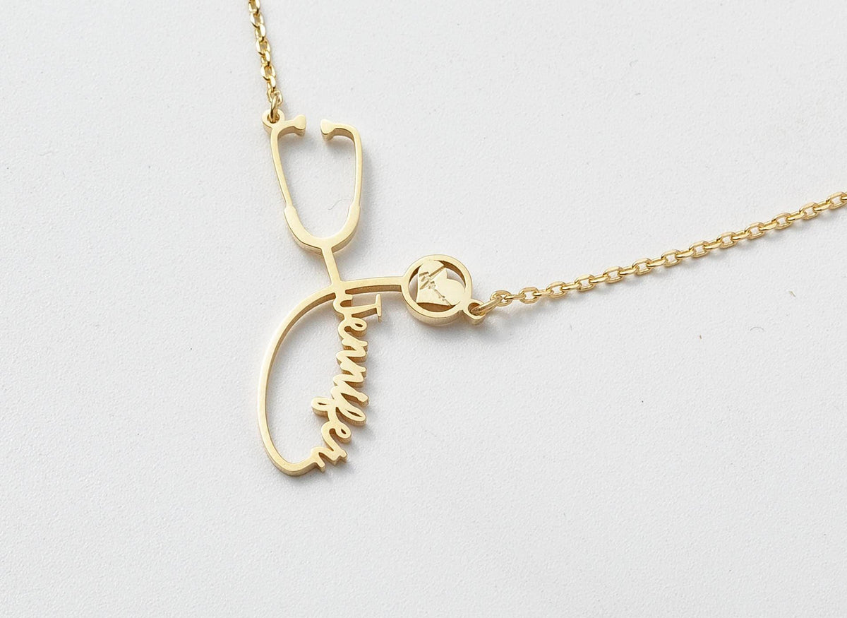 Stethoscope Name Necklace — photo 1