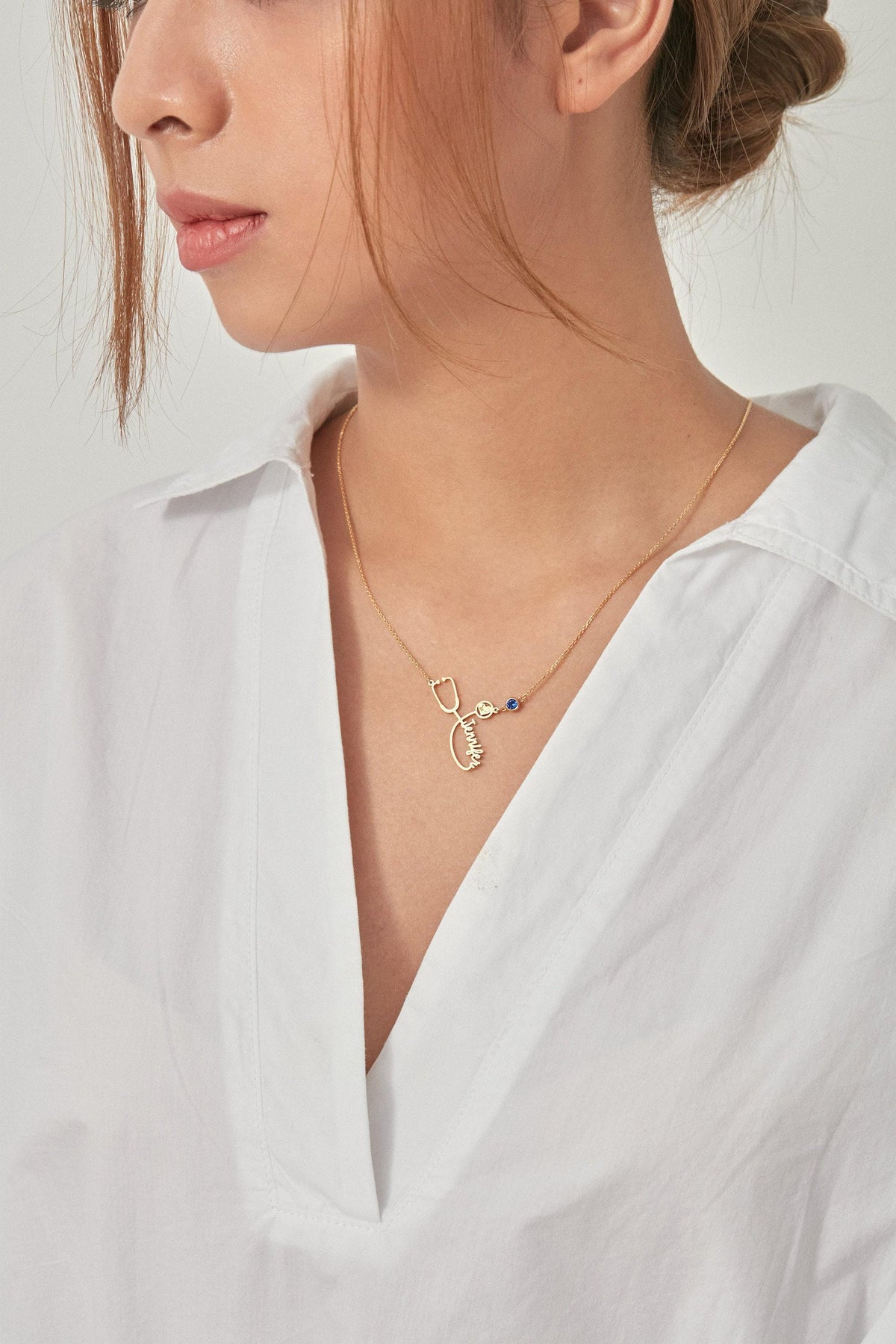 Stethoscope Name Necklace — photo 5