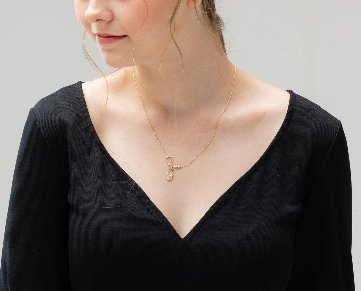 Stethoscope Name Necklace — photo 11
