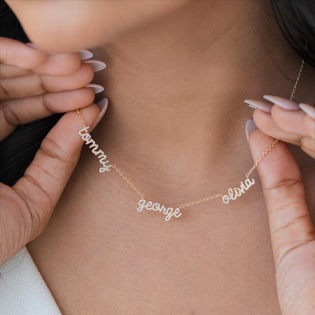 Multi Name Necklace, Cable Chain — photo 1