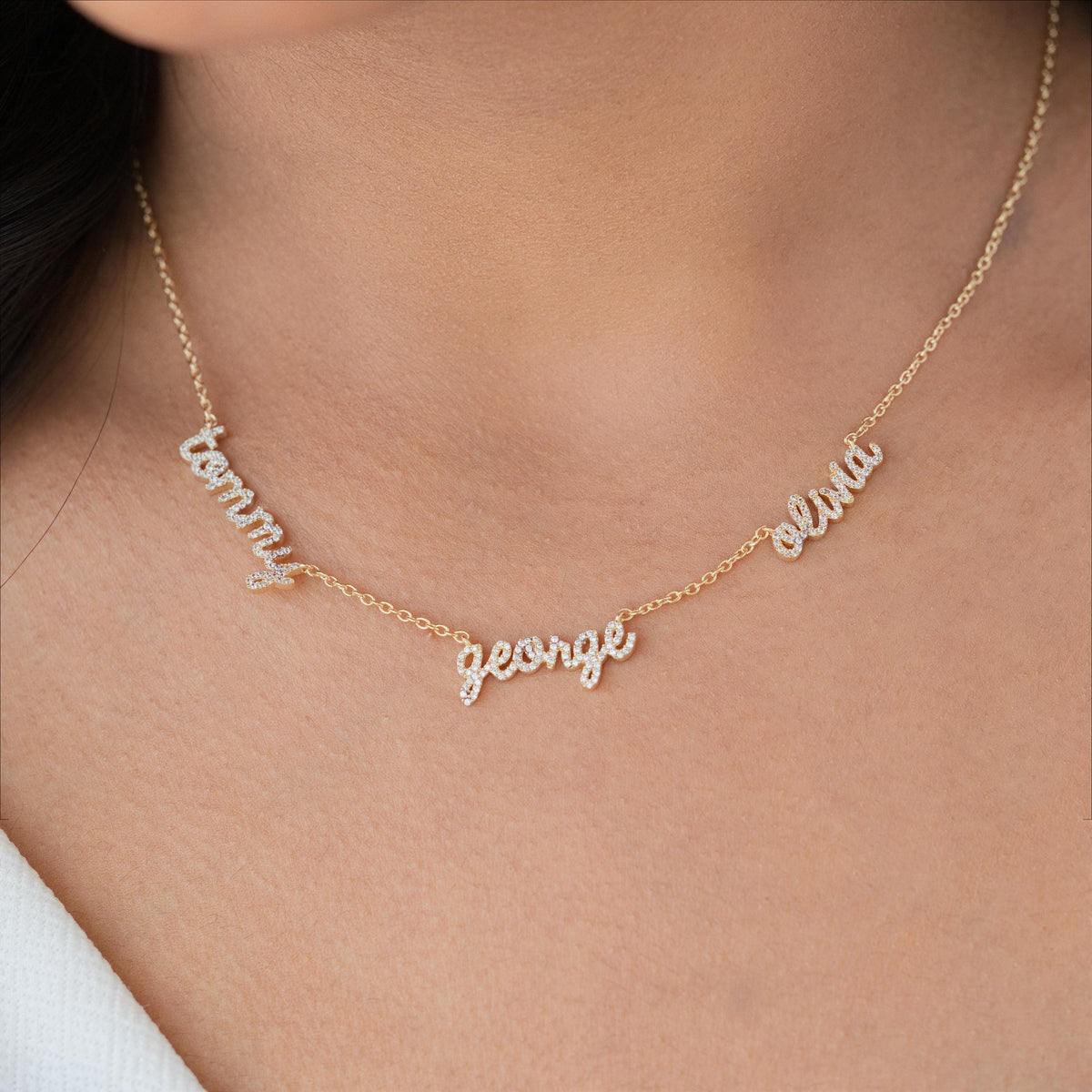 Multi Name Necklace, Cable Chain — photo 2