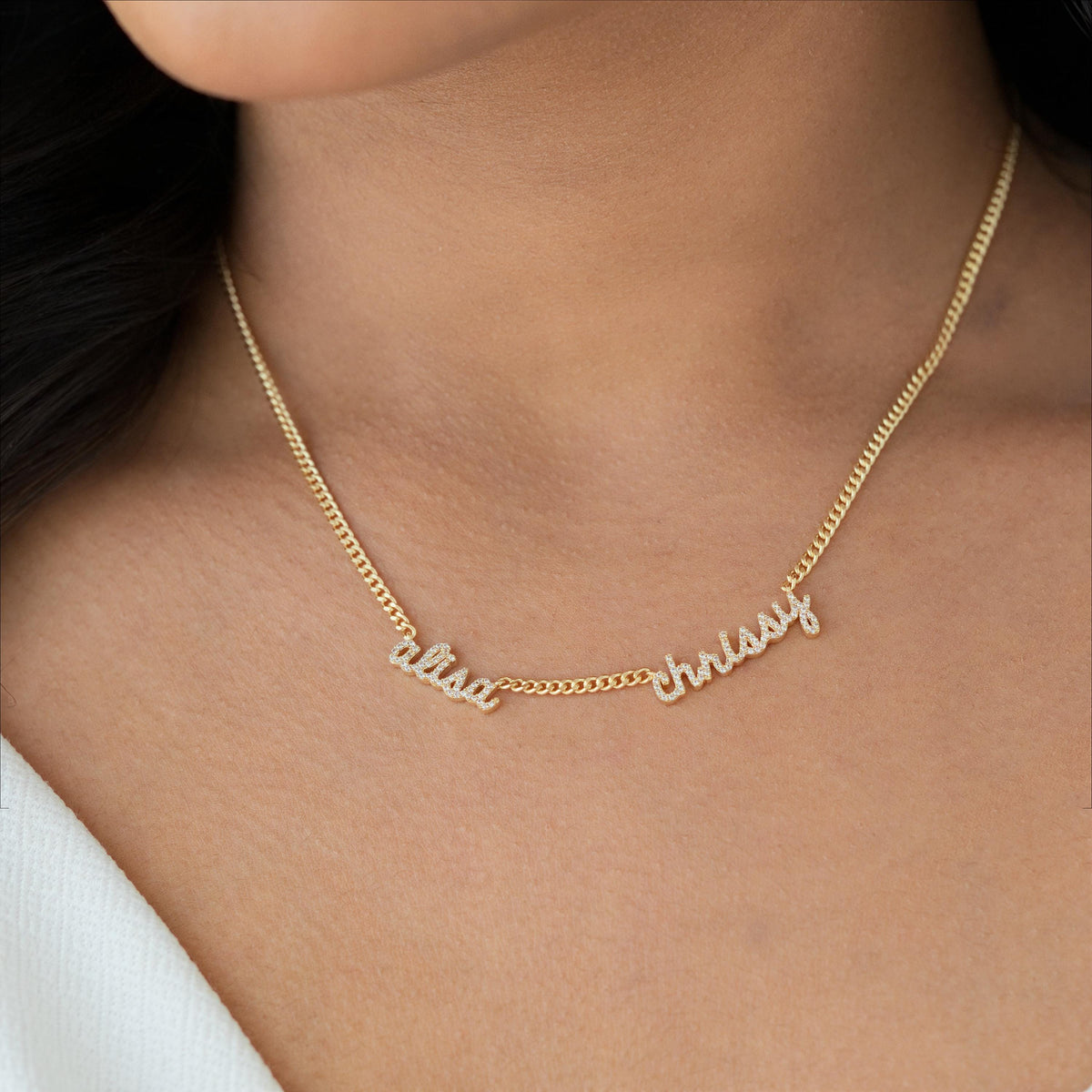 Multiple Name Necklace, Curb Chain — photo 4