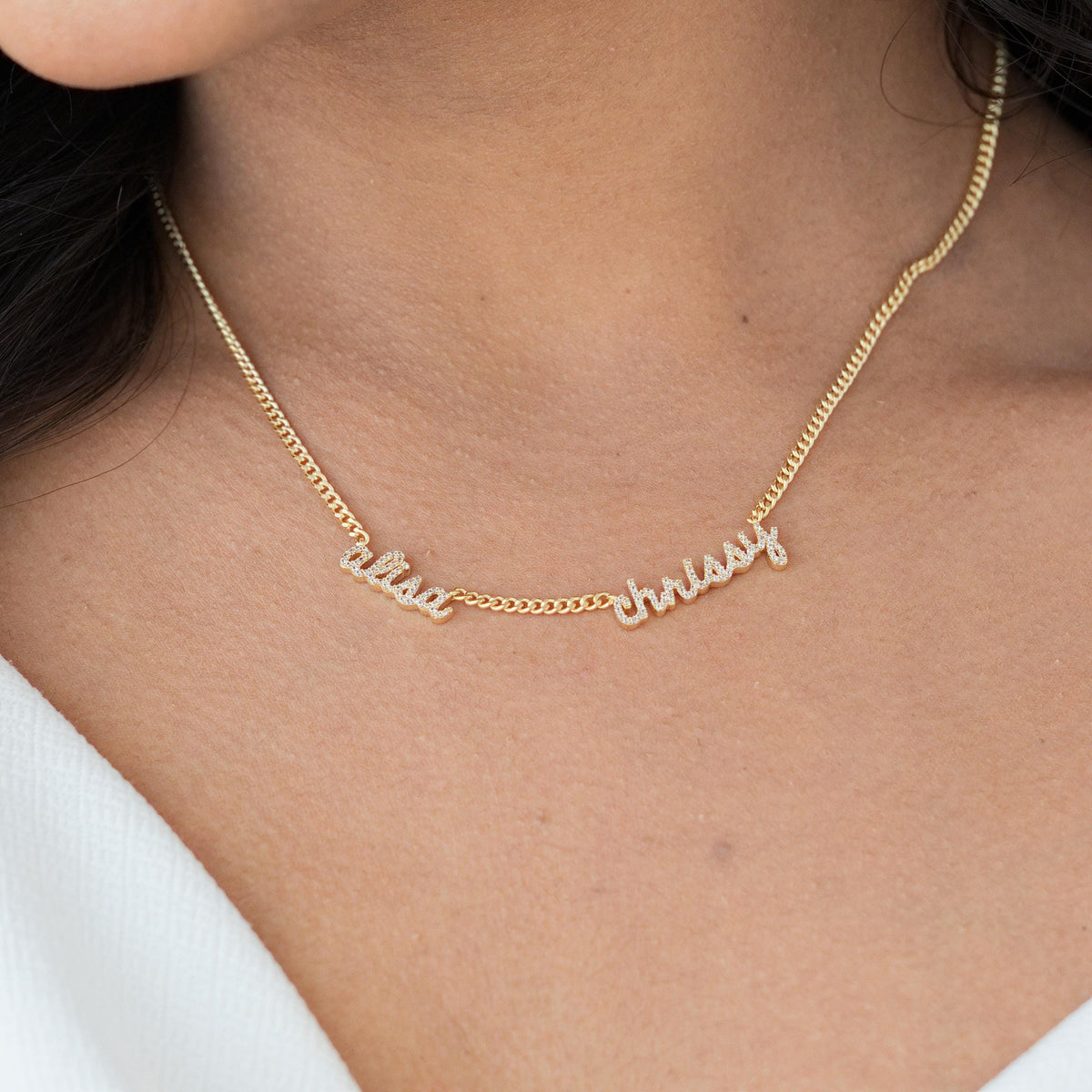 Multiple Name Necklace, Curb Chain — photo 6