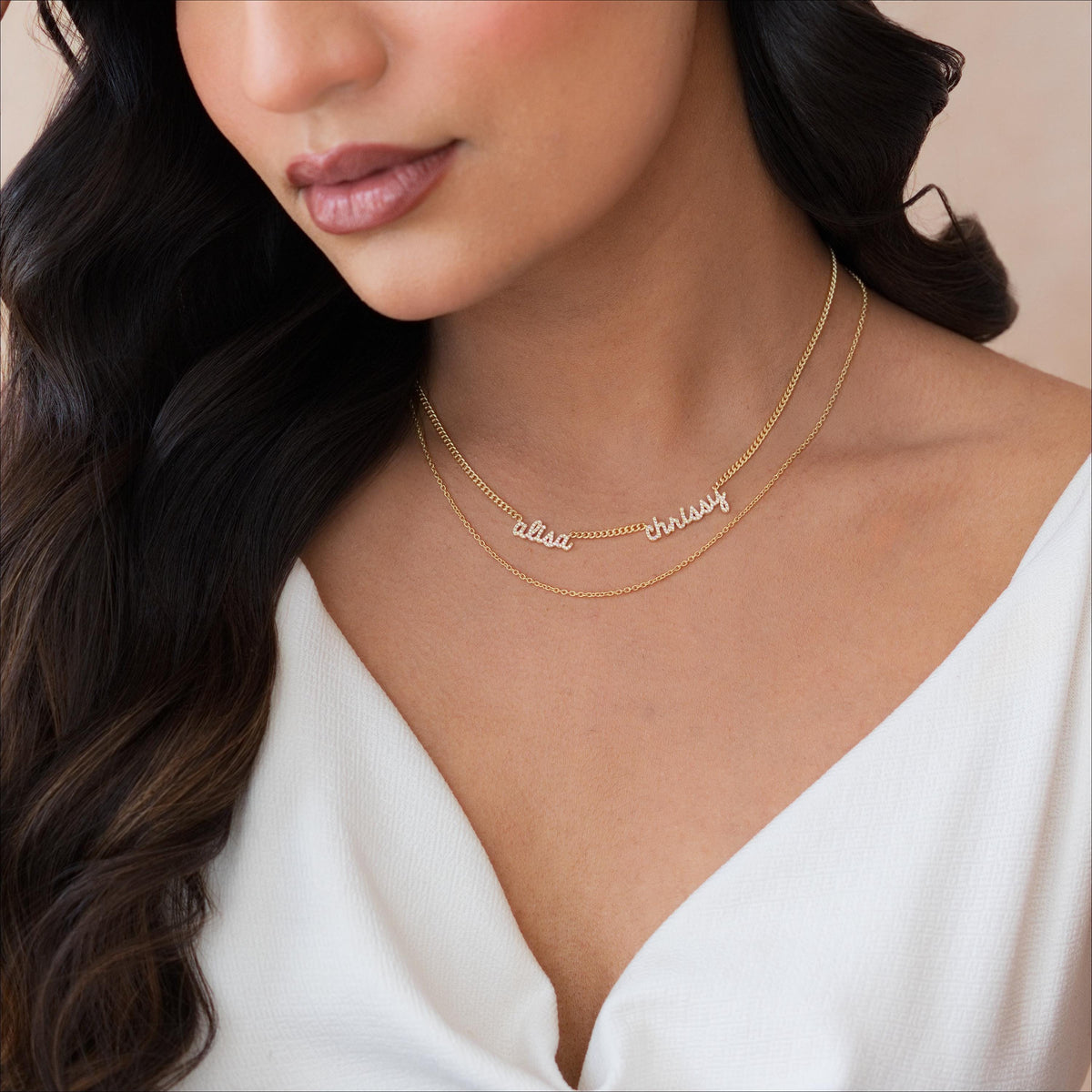 Multiple Name Necklace, Curb Chain — photo 8