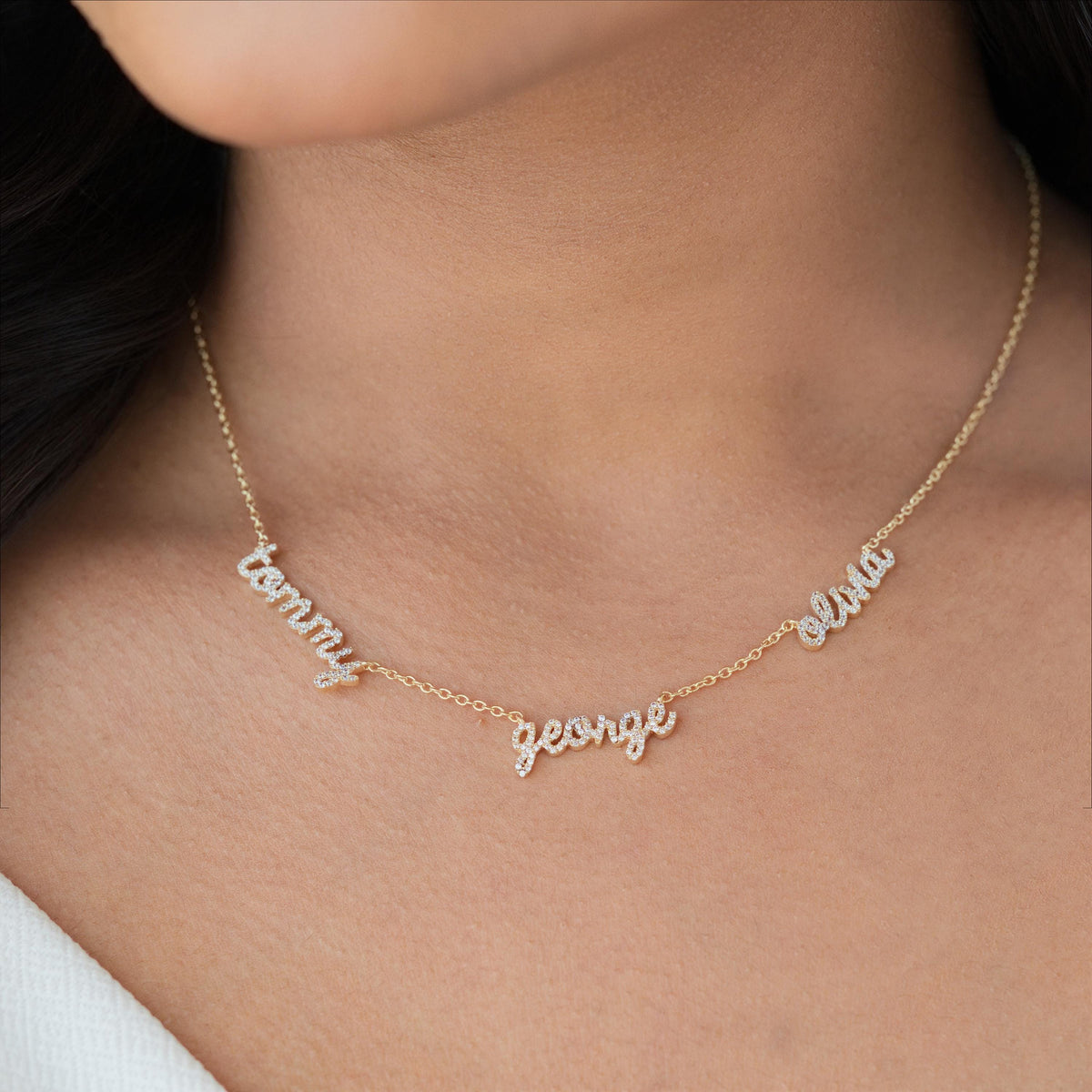 Multi Name Necklace, Cable Chain — photo 10