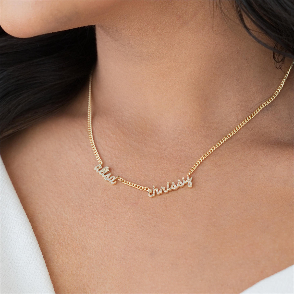 Multiple Name Necklace, Curb Chain — photo 12