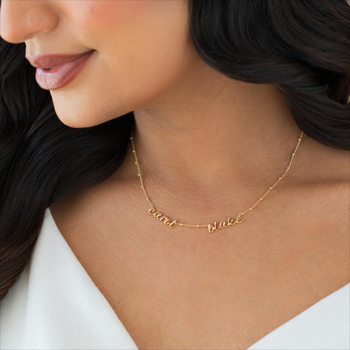 Double Name Necklace, Ball Chain — photo 10