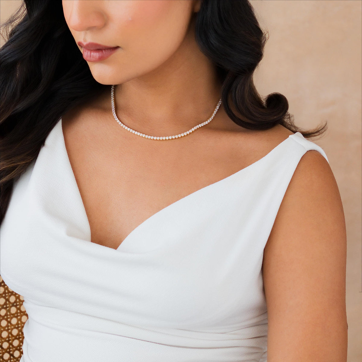 Prong Set Tennis Necklace