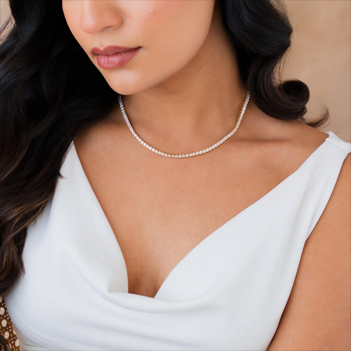 Prong Set Tennis Necklace
