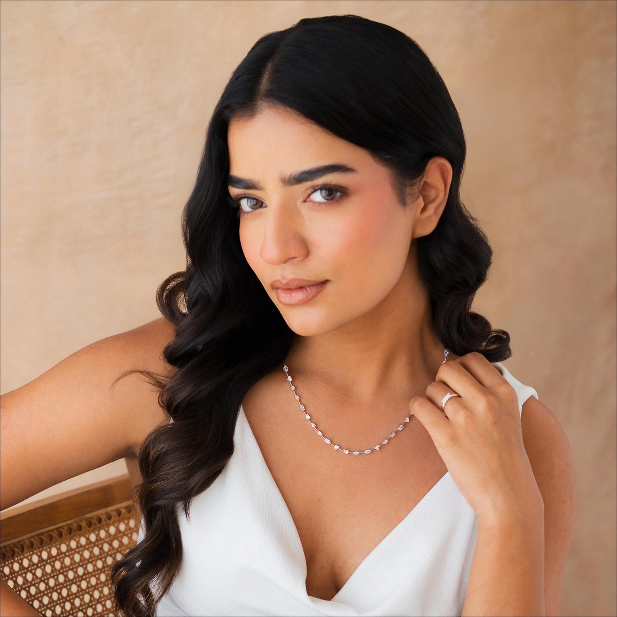 Multi-Shape Half Collar Tennis Necklace