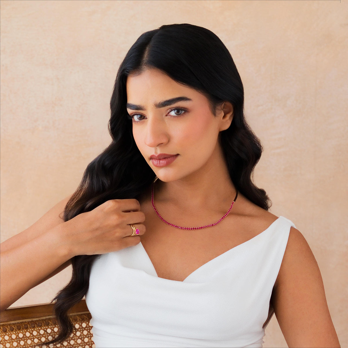 Half Collar Birthstone Tennis Necklace