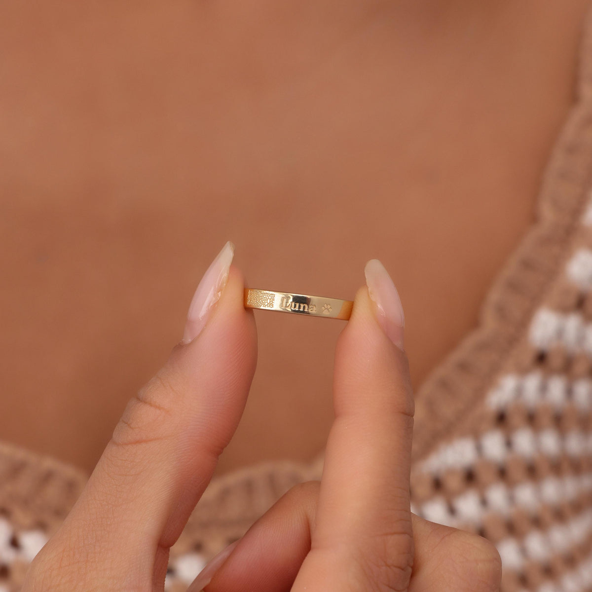 Detailed Nose Print Ring — photo 3