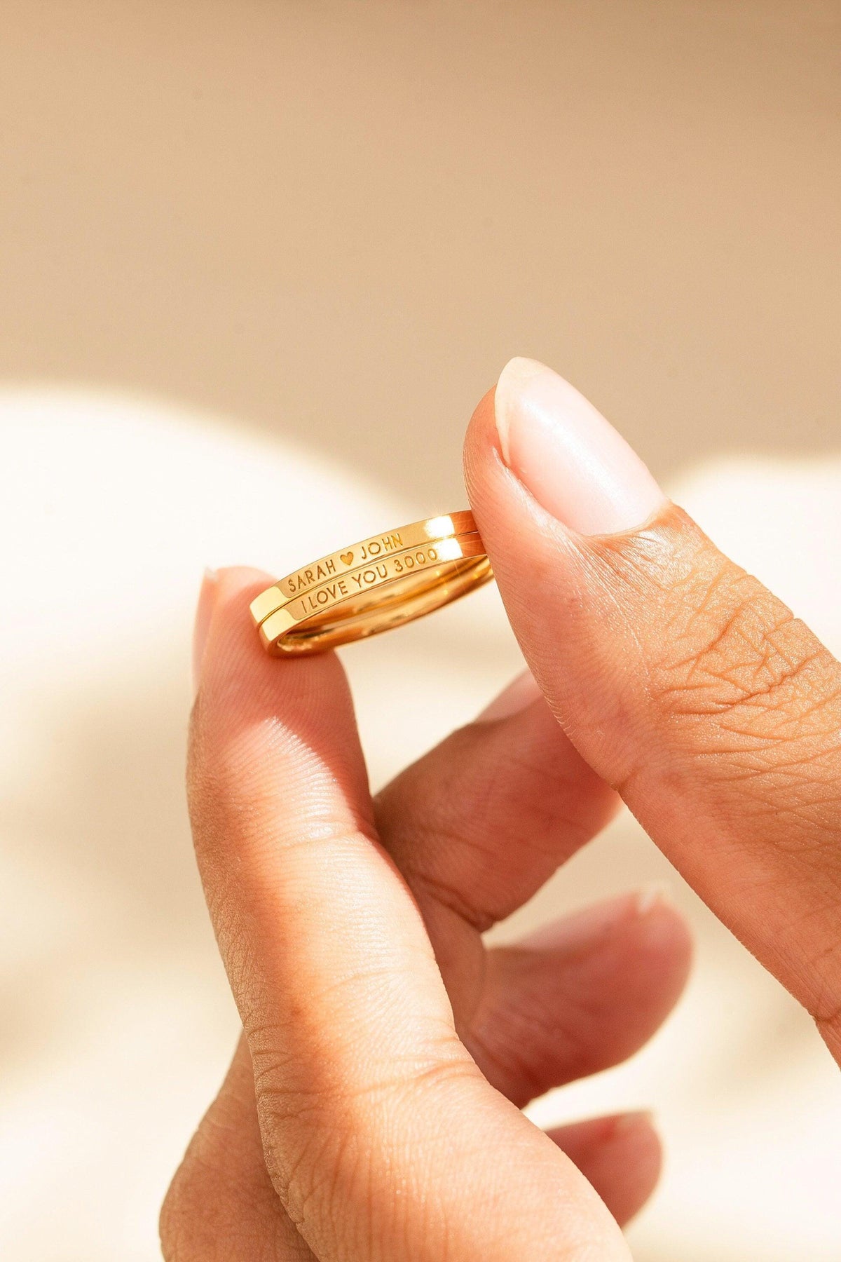 Personalized Engraved Stacking Band — photo 4
