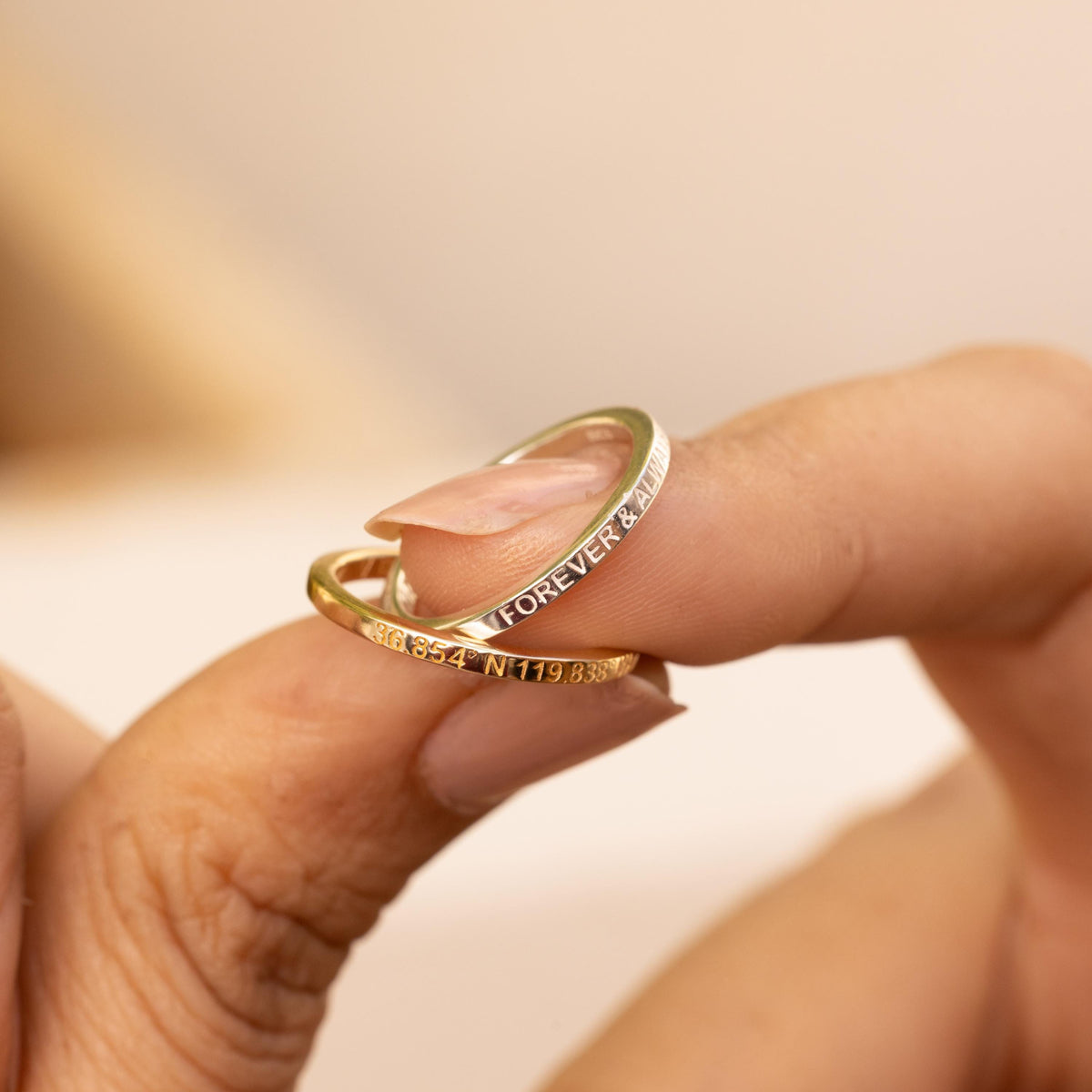 Personalized Engraved Stacking Band — photo 18