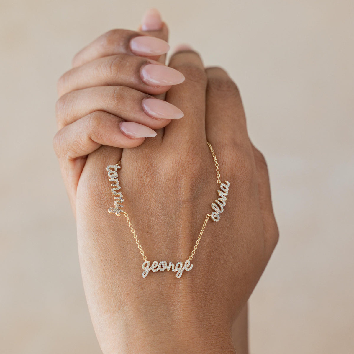 Multi Name Necklace, Cable Chain — photo 4