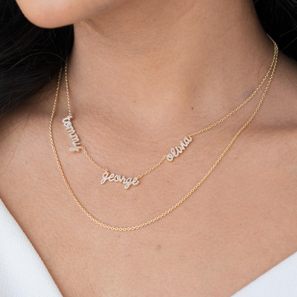 Multi Name Necklace, Cable Chain — photo 5