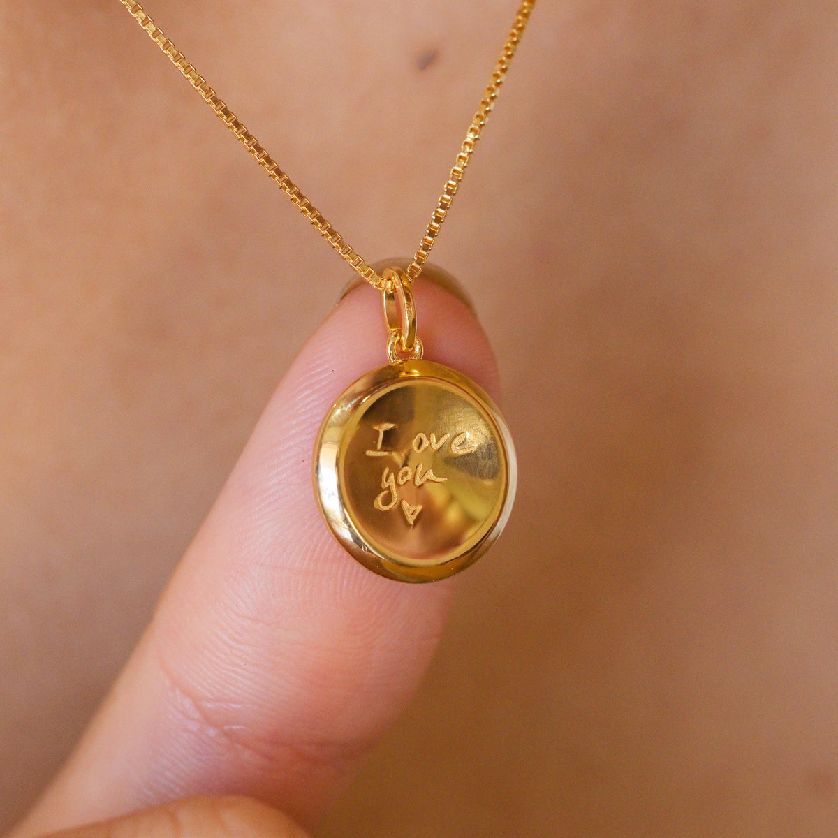 Circle Handwriting Pendant Necklace — photo 3