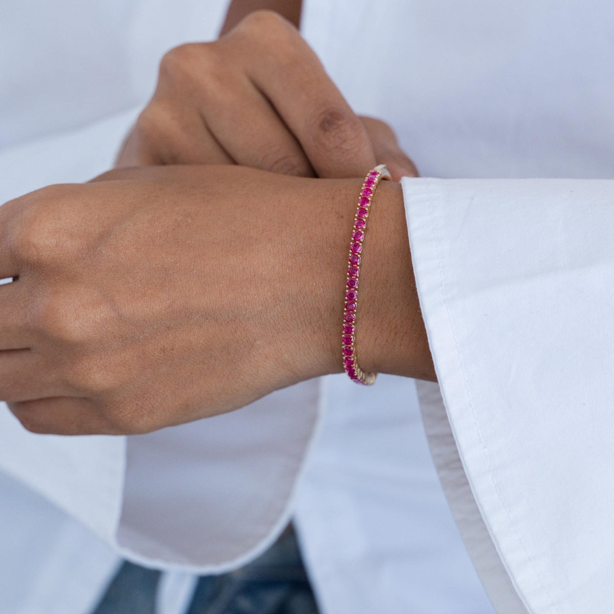 Half Collar Tennis with Removable Tennis Bracelet — photo 1