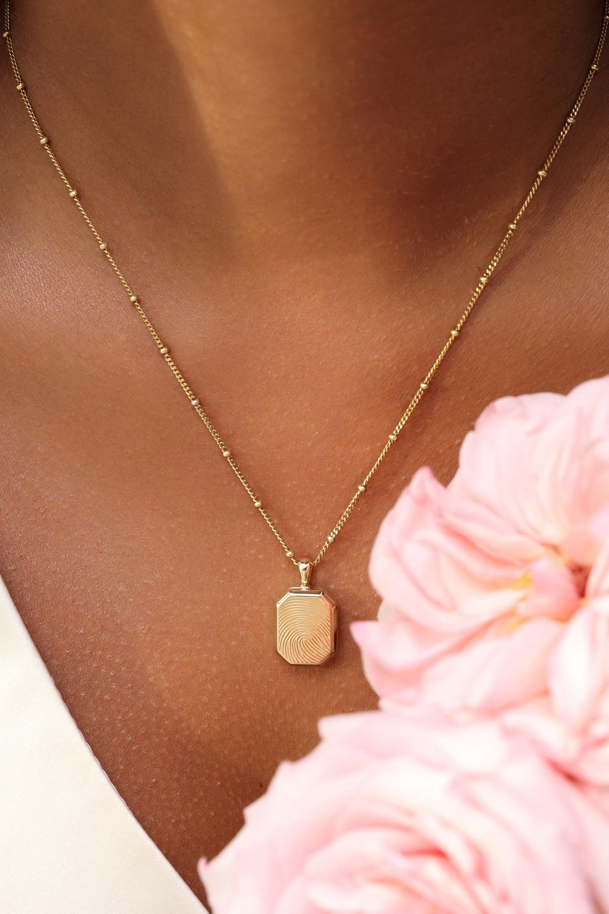 Fingerprint Hexagon Locket Necklace — photo 6